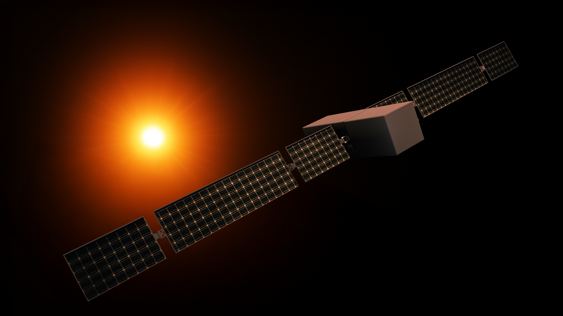 Satellite and Sun